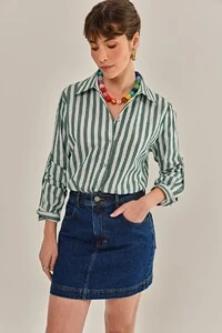 Camisa Lajos Tricoline Verde