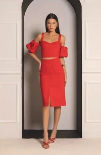 Saia Tourquoise Vermelha