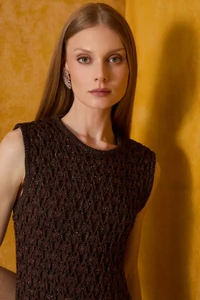 Vestido Trico Franjas