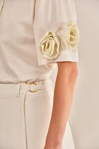 Camisa Vera Tricoline com Bordado