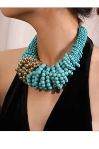 Maxi Colar Turquesa