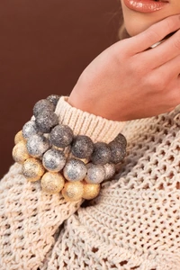 Kit de Pulseiras Esferas Mix Banhos