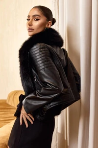 Jaqueta Aviator com Pêlos