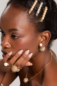 Colar Strass Exagerado Dourado