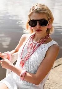 Colar Sardines Corda em Camadas Ajustável