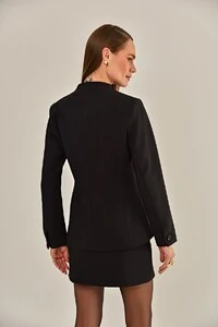 Blazer Crystal Alfaiataria Preto