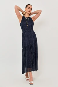 Vestido Malta Tule Mini Poá
