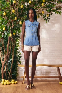 Blusa Corset Jeans Pregas
