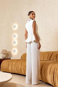 Conjunto Alfaiataria Colete Peblum e Calça