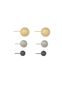 Kit de Brincos 3 Esfera Mix Banhos