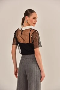 Blusa Alecrim Tule Bordado