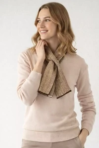 Petit Cachecol Chevron Bege