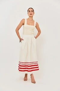 Saia Valentina Tricoline Estampada
