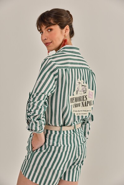Foto Camisa Lajos Tricoline Verde