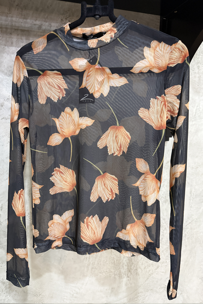 Foto Blusa Tule Estampado Floral