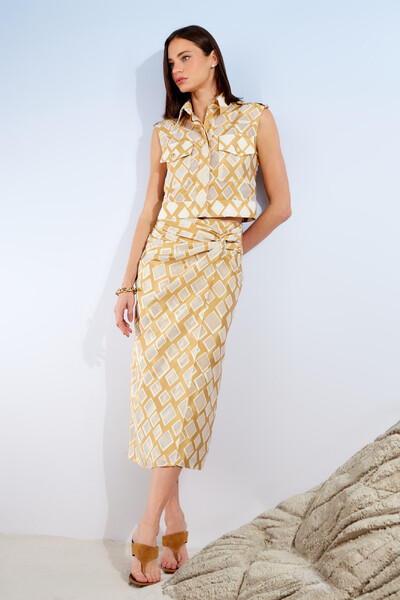 Foto Saia Midi Pareô Losangos