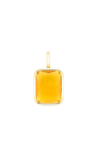 Foto Pingente Retangulo Cristal Topázio Amarelo