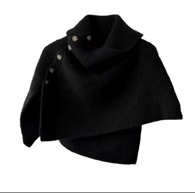 Foto Petit Poncho Lã Preto