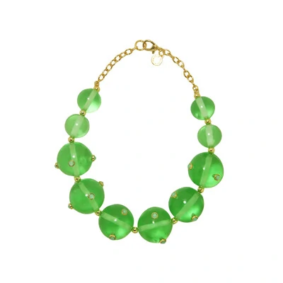 Foto Colar Bolas Água Verde