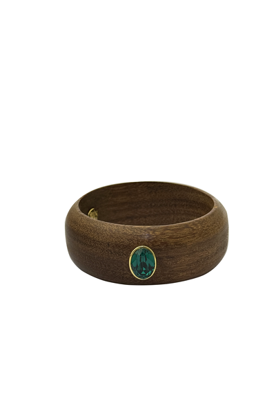 Foto Pulseira Madeira Cristais