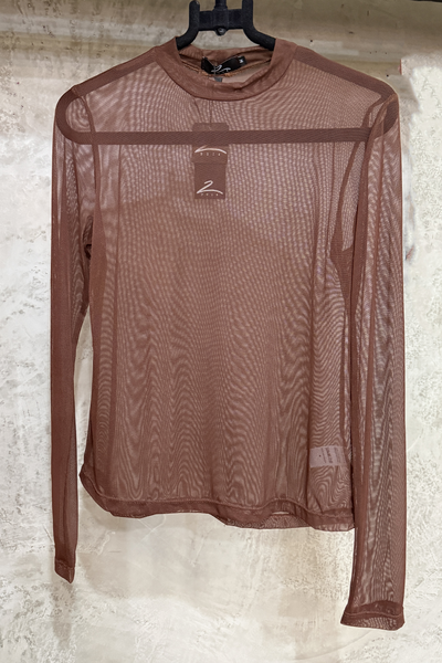 Foto Blusa Tule Marrom