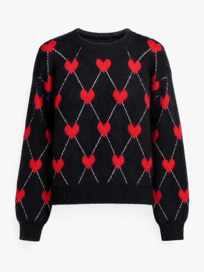 Foto Blusa tricô Argyle Coraçöes