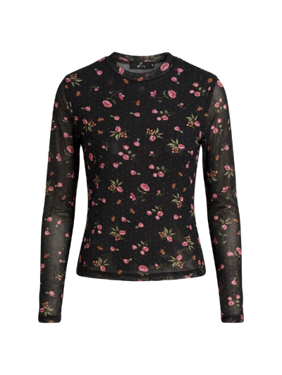 Foto Blusa Tule Estampado Mini Flores