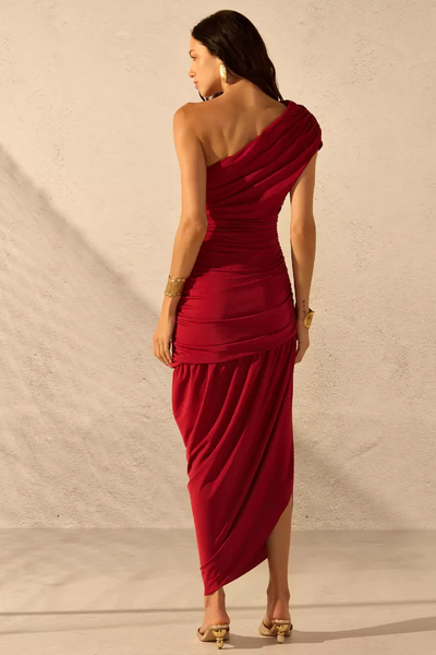 FotoVestido Jersey Drapeado Um Ombro