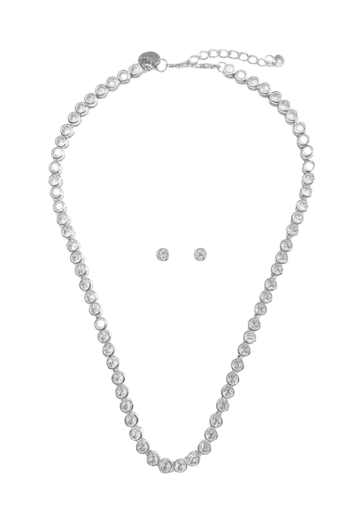 Foto Kit Colar e Brinco Riviera Prateado