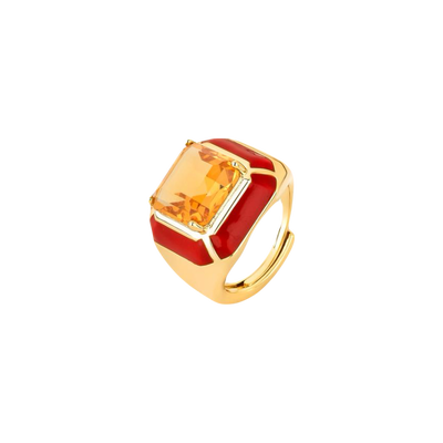 Foto Anel Dedinho Esmaltado com Cristal