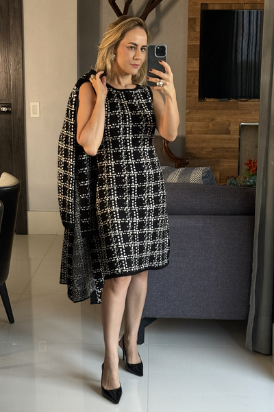 FotoConjunto Tricot Cardigan 7/8 e Vestido PB