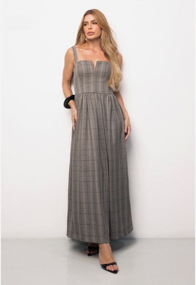 Foto Vestido Alfaiataria Xadrez