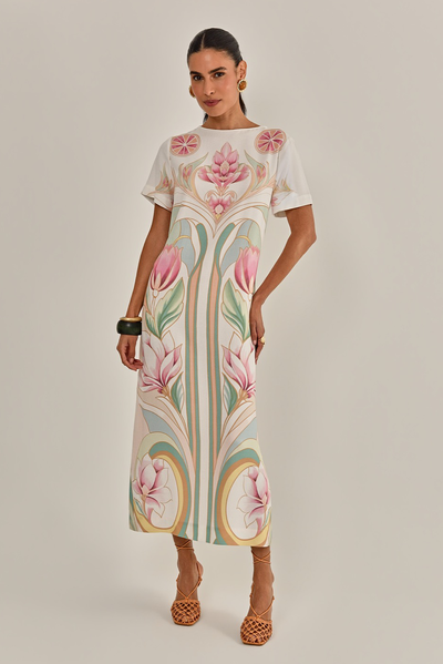 Foto Vestido Hera Crepe Estampado