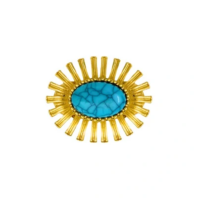 Foto Broche Raio Turquesa Imã
