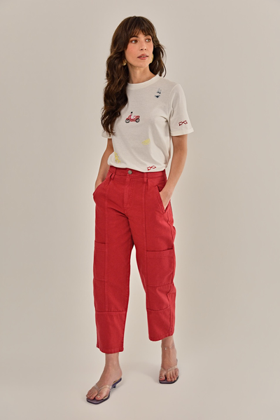 Foto Calça Mabel Sarja Tinturada