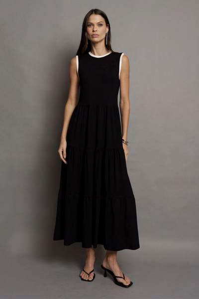 Foto Vestido Midi Malha Detalhe PB