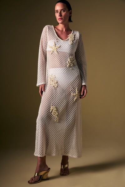 Foto Vestido Tela Fundo do Mar