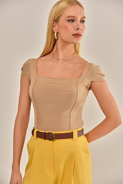 Foto Blusa Dom Tricô Kakhi