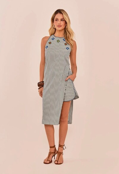 FotoBlusa Pixie Tricoline com Bordado