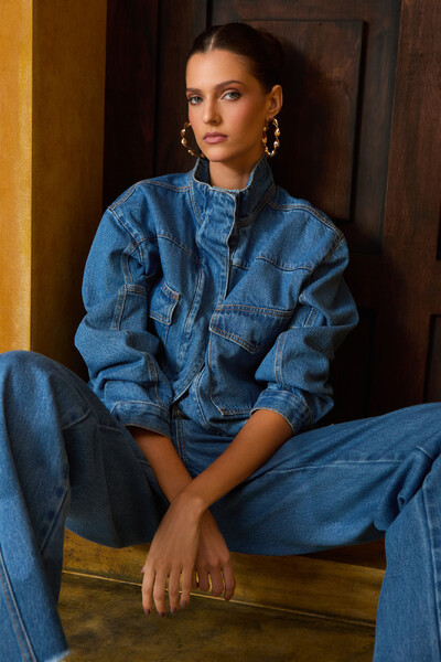 Foto Jaqueta Bolso Cós Elástico