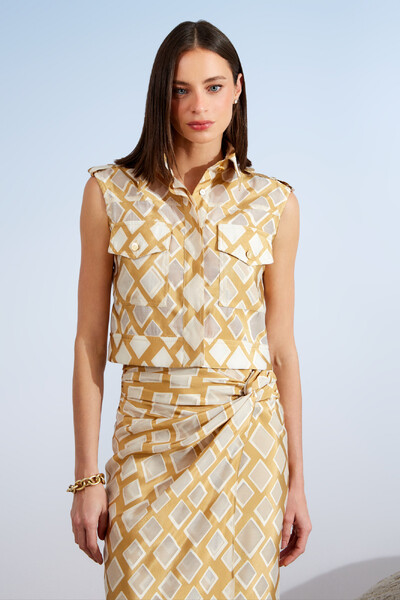 Foto Camisa Cropped Losangos