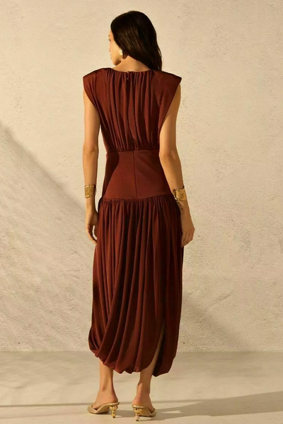 FotoVestido Jersey Drapeado Pala Cintura