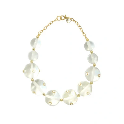 Foto Colar Bolas Água Transparente