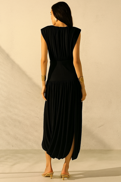 FotoVestido Jersey Drapeado Pala Cintura