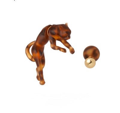 Foto Brinco Resina Lado Mini Leopardo Removível