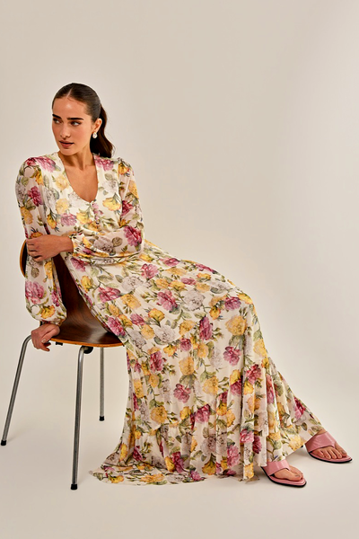 Foto Vestido Floral Tule