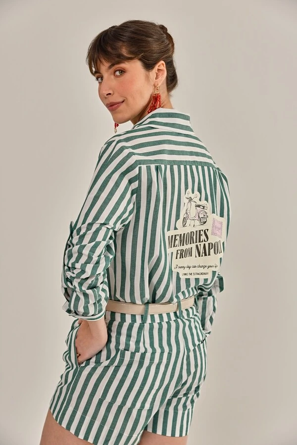 Camisa Lajos Tricoline Verde