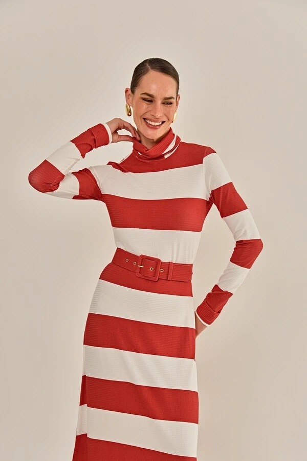 Vestido Drica Malha Canelada