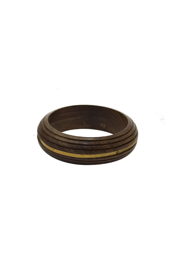 Pulseira Madeira Frizo Metal