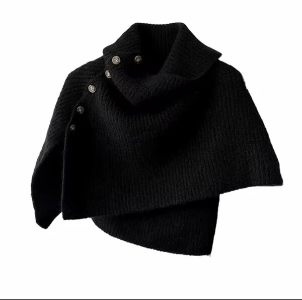 Petit Poncho Lã Preto